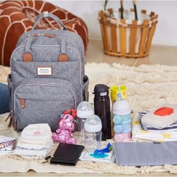 RUVALINO Large Diaper Bag Backpack, Travel Maternity Baby Changing Bags Like New - Picture 4 of 13